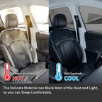 Aokway Magnetic Car Window Shades, 2Pcs Double-Layer UV Protection Car Curtains for Rear Side Window Sun Shade, Universal Fit for Baby, Driver (Black, Rear 2pcs)