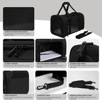 Carriers Soft-Sided Pet Carrier for Medium Large Cats Dogs Under 35Lbs,Breathable Mesh Ventilation Design,Airline Approved Cat Carrying Case(X-Large,Black)