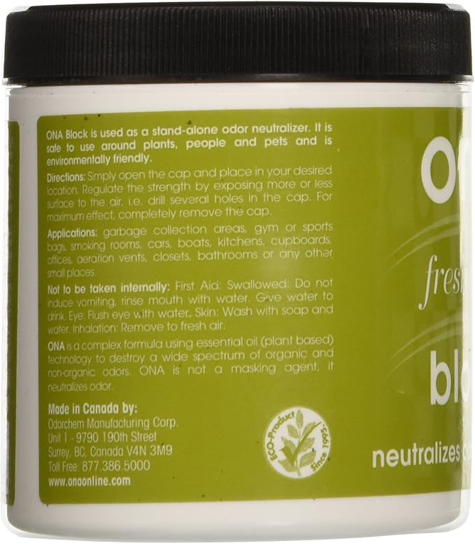 Ona Products ON10051 Ona Block Fresh Linen, 6 Ounce Automotive-air-fresheners, 6 oz, Natural