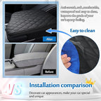 Autorder Center Console Cover for Hyundai Palisade 2020 2021 2022 2023 2024 2025 2026 Accessories Armrest Cover Anti-Scratch Middle Console Pad Leather Armrest Cushion Protector Black