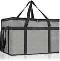 PEASUG Insulated Bags for Food Delivery, XXXL Pizza Delivery Bags, Large Capacity Cooler Bag Keep Food Warm for Grocery Shopping and Catering, Foldable, Heavy-Duty (Black)