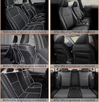 AOMSAZTO Custom Fit Seat Covers for Toyota RAV4 Hybrid 2019 2020 2021 2022 2023 2024 2025 (Not for XSE&2022-2025 SE Hybrid)-Full Set Faux Leather (Black&Grey)