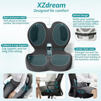 Ergonomic Seat Cushion,Office Chair Cushion with Lumbar Support Pillow,Car Orthopedic Seat Cushions,Designed for Sciatica,Tailbone,Back Pain Relief,for Office,Car,Truck,Home,Desk Chair