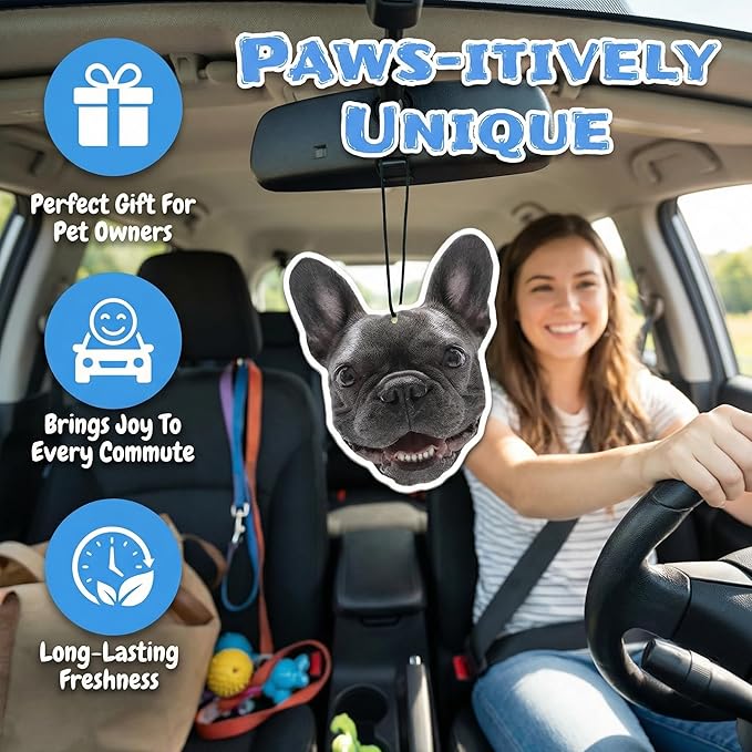 Custom Air Freshener for Car with Photo Text Picture Both Sides, Personalized Gift for Valentine’s Day Birthday- Ideal for Car Wardrobe Bathroom Hanging Ornaments