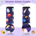 COOLBEBE Car Seat Straps Shoulder Pads for Baby Kids, Super Soft Velvet Seat Belt Covers for All Car Seats/Pushchair/Stroller/High Chair, Blue Space