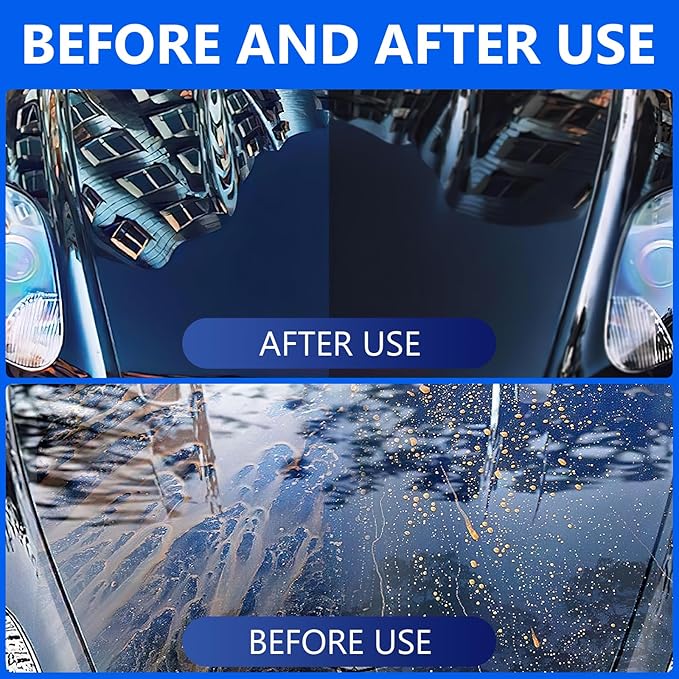 Car Coating Spray,Quick Effect Coating Agent,Quickly Coat Car Wax,Car Scratch Wax Polish Spray Waterless Wash, Oil Film Emulsion Glass Cleaner (1PC+Sponge+Cloth)