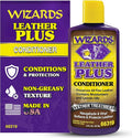 Wizards Leather Plus Leather Conditioner - Moisturizing Car Leather Seat Cleaner and Conditioner - Cleans, Conditions and Protects Leather, Naugahyde and Vinyl Car Accessories - 8 oz - Made in USA