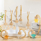 12 Pcs Star Shaped Car Fragrance Diffuser Bottle Bulk - Appreciation Gifts Set Hanging Glass Diffusers with Inspirational Message for Coworker Teacher Staff Thank You Gift (Thank You)