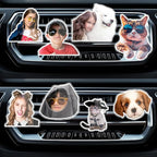 Personalized Car Air Freshener Vent Clip, Custom Acrylic Photo Decorations, Easy to Install, Meaningful Gifts for Car Enthusiasts (Acrylic A, Head)