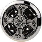 Wild Essentials Celtic Cross Essential Oil Car Vent Diffuser, Stainless Steel Locket Pendant With 12 Color Refill Pads, Customizable Color Changing Air Freshener for Aromatherapy