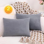 2 Pack Small Pillow, 16 X 12 Inches, Memory Foam Mini Pillow for Travel, Camping, Sleeping, Nap and Neck, Knee, Lumbar Support, Tiny Cushion for Pet, Dogs (Grey)