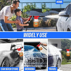 16 IN 1 Car Wash Foam Gun, Foam Cannon, Adjustable Hose Wash Sprayer with 2.5 to 6 Bars Foam Blaster, Suitable for Car Cleaning and Garden Use with 1/2” Quick Connector
