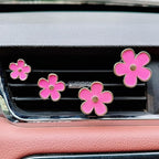 8pcs Cute Five-Petal Flower Car Air Vent Fragrance Clip Daisy Car Air Freshener Air Conditioning Outlet Clip Car Inter Decor (white pink, Ocean)
