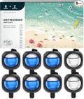 Car Air Freshener Vent Clips, 8 PK, 6 Ocean, 2 New Car Scent, Long Lasting Air Fresheners for Men & Women, Up to 240 Days, Odor Eliminator