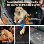 PETTALK Deluxe Double Side Dog Car Seat Cover Back Seat, Waterproof Seat Cover Hammock, Reversible,Heavy Duty,Anti Scratch,Durable Soft Pet Large Dog Cover Protector for Cars SUVs Trucks,User Friendly