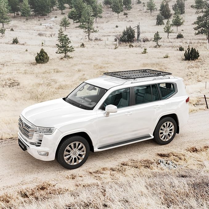WILDROAD Car Roof Platform, Universal Roof Flat Rack 69" x 47" x 1.3" Heavy Duty Roof Rack Platform with Super Duty Bungee Cargo Net, Ratchet Straps and Anti-Rust Sealant Fits for SUV Truck Cars