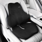 Coverado Memory Foam Car Seat Cushion and Lumbar Support Pillow for Car, Ergonomic Office Chair Cushion for Lower Back Pain Relief, Breathable & Non-Slip for Car, Home, and Office Use, Black