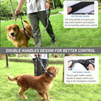 Hotsky Tactical Dog Leash Heavy Duty for Medium Large Dogs that Pull,4-6Ft Strong Bungee Shock Absorbing No Pull Dog Leash with Padded Double Handle and Car Seatbelt,ACU