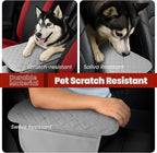 DS Upgraded Car Center Console Cover with 2 Storage,Arm Rest Covers Armrest Cover for Car, Microfiber Leather Car Armrest Cover Cushion, Universal Car Interior Accessories for Vehicles（Gray longer）