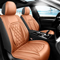 Fit HRV Car Seat Covers Compatible with Honda HRV 2016-2025 2026, Premium Leather Breathable, Wear Resistant, Airbag Compatible, All-Weather Protection & Full Coverage, Full Set Brown