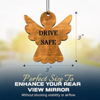 Car Fragrance for 365 Days FreshWood Drive Safe Ornament ❘ Rear View Air freshener ❘ Mirror Car Hanging Ornament ❘ Gift Idea for Him ❘ Gift Idea for Her ❘ Hand Made Car Essential