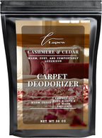 Lapew Cashmere Cedar Carpet Deodorizer Powder - Pet Safe Freshener for Vacuuming | Scented Odor Eliminator for Home | 36 oz