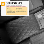Car Center Console Cover/pad PU Leather,Universal Armrest mat, Adjust Driving Posture Cushion,Protector Box,Memory Foam,Relieves Shoulder/arm Fatigue,Boosting Driving Safety