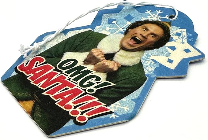 Elektroplate Elf Movie OMG Santa Automotive Air Fresheners for Vehicles | Christmas Cookie Scent (6-Pack) | Made in the USA