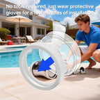Funmit Upgraded Rubber Tire with Treads LLC1 Tire and 360007 Tire Replacement for Pentair Legend Pool Cleaner Wheel Rubber Tires Automatic Pool and Spa Cleaner (4 Pack)