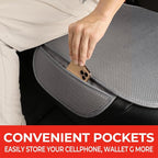All Season Rear Bench Car Seat Covers Grey - Breathable Car Seat Protectors with Anti Slip Bottom - Durable Auto Seat Cushions Universal Fit for Vehicles Cars SUV Trucks Size M