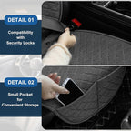 Linen Car Seat Covers for Cars, Front Car Seat Cover Protectors with Storage Bags, Anti-Slip & Soft Automotive Seat Cushion Universal Fit for Most Sedan, SUVs, Vehicles (Deep Grey)