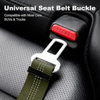 Dog Seat Belt for Car, Adjustable Dog Car Harness Seatbelt for Small Medium Large Dogs, Heavy Duty Travel Safety Restraint with Locking Aluminum Hook & Reflective Nylon Strap, Ranger Green