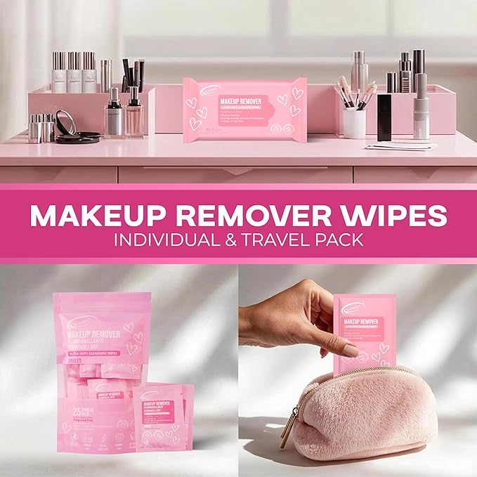 Air Jungles All-in-One Pink Freshness Set for Women and Pink Lovers, 6-Pcs of Peach Scent Car Air Freshener & Shoe Ball, Reed Diffuser, Rose Scent Toilet Spray and Fragrance-free Makeup Remover Wipe