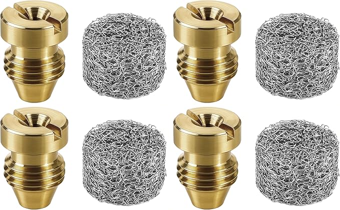 4 Pieces 1.1 mm Foam Cannon Orifice Nozzle and 4 Pieces Foam Maker, Universal Thread Tips for Snow Foam Lance