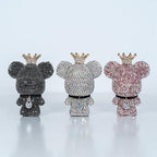 Pink Car Accessories, Bling Crystal Bear Car Air Freshener With Vent Clip,Rhinestone Aesthetic Car Decor Interior Decoration