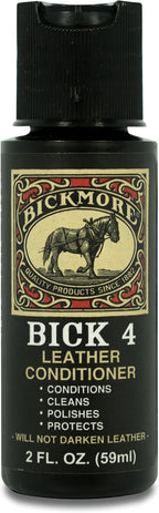 Bickmore Bick 4 Leather Conditioner and Leather Cleaner 2 oz - Will Not Darken Leather - Safe of Leather Apparel, Furniture, Jackets, Shoes, Auto Interiors, Bags & All Other Leather Accessories