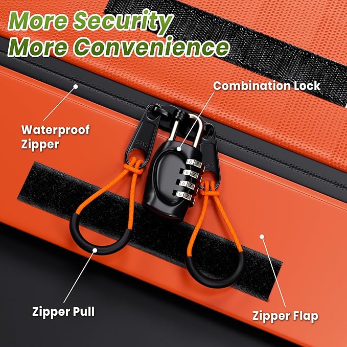23 Cubic Feet Car Rooftop Cargo Bag Carrier, Soft Roof Top Luggage Bag for All Vechicles with/Without Racks - with Waterproof Zip, Luggage Lock, Anti-Slip Mat, Storage Bag, Door Hooks