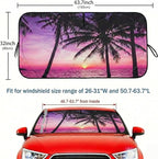 eygeufg Windshield Shade, Car Sun Shade for Front Windshield (Purple Sunset，Large