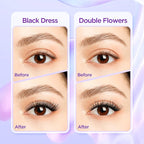 Lash Extension Kit DIY Lash Clusters Kit Eyelash Extensions Individual Lashes Extensions with (Lash Bond,Tweezers,280Pcs, Dress+Flowers,10-16)
