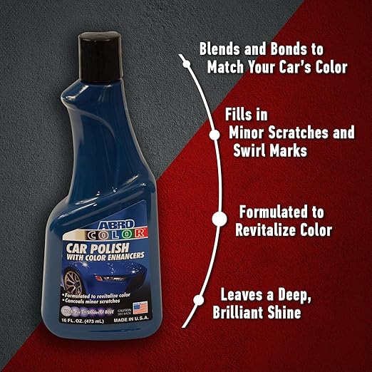 ABRO Blue Car Polish: Scratch Remover for Vehicles and Car Paint Scratch Repair Restorer Wax, Polishing Compound for Car Detailing, Paint Scratch Repair for Vehicles, Car Scratch Remover 16oz.