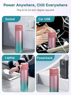 Electric Insulin Cooler Travel Case, USB Charger & Biogel Ice Box - Unlimited Hours, 35-68°F Custom & Display Temperature Medical Cooler, TSA Approved Diabetic Medication Refrigerator