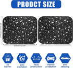 Moukeren 2 Pcs RV Windshield Sun Shade Foldable RV Window Covers for Car Accessories Reflective Windshield Cover UV Sun Heat Protector for RVs, Trucks, Motorhomes, Large Bus (Star Moon,41.5 x 50 Inch)