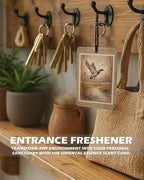 Vintage Rustic Wildlife Citrus Car Air Freshener 4 Pcs, Deer Duck Hunting Dogs Hanging Air Freshener for Cars Cabin Bathroom Books Decor, Lake House Accessories Gifts for Women Men