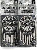 Chemical Guys Hanging Air Freshener, Black Frost Scent 6 Pack, Great for Cars, Trucks, SUVs, RVs, Home, Garage, Workspace, Dorm Room & More (2 x 3 Packs) - AIR40502