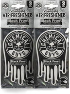 Chemical Guys Hanging Air Freshener, Black Frost Scent 6 Pack, Great for Cars, Trucks, SUVs, RVs, Home, Garage, Workspace, Dorm Room & More (2 x 3 Packs) - AIR40502