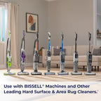Bissell Multi-Surface Solution,for use in CrossWave and Other Leading Hard Surface and Area Rug Cleaners,80oz,Dissolves Dirt,Grime,and-Tough Sticky Messes,(Pack of 2)
