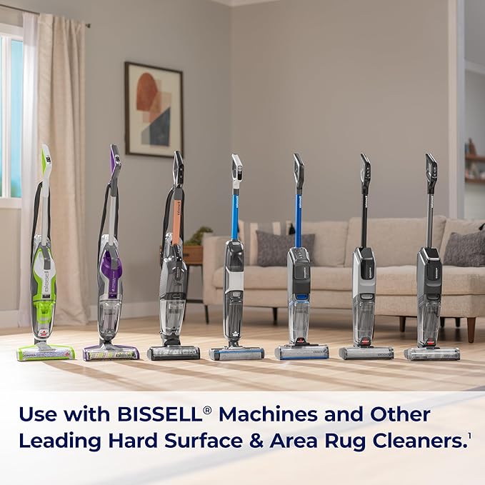Bissell Multi-Surface Solution,for use in CrossWave and Other Leading Hard Surface and Area Rug Cleaners,80oz,Dissolves Dirt,Grime,and-Tough Sticky Messes,(Pack of 2)