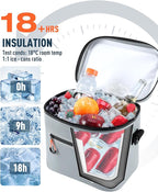 Soft-Sided Cooler Bag, 7/16/30 Can Insulated Lunch Box, Waterproof, Leak-Proof, Portable Lunch Bag for Work, Beach, Drink, Travel, Camping, Picnic