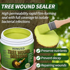 Tree Wound Sealer, 500g Tree Wound Dressing Grafting Wax with Brush, Rapid Protective Film Forming Pruning Sealant for Bonsai, Fruit Trees, Plant Repair, Grafting Paste Tree Paint Protection(17oz)