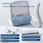 Lumbar Pillow, Memory Foam Lumbar Support Pillow for Office Chair and Car Seat, Ergonomic Streamline Back Pillow for Lower Back Pain Relief, Back Support Pillow for Sitting, Driving, Traveling